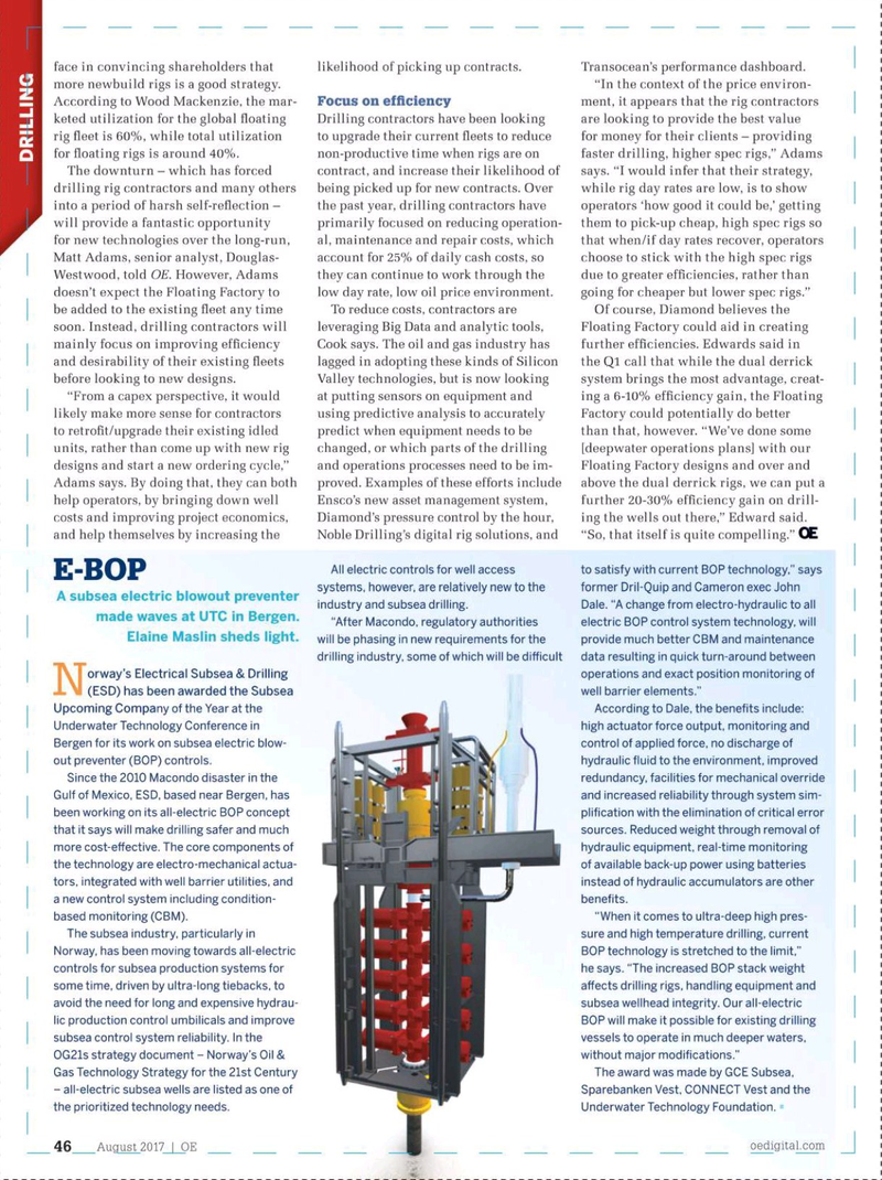 Offshore Engineer Magazine, page 44,  Aug 2017