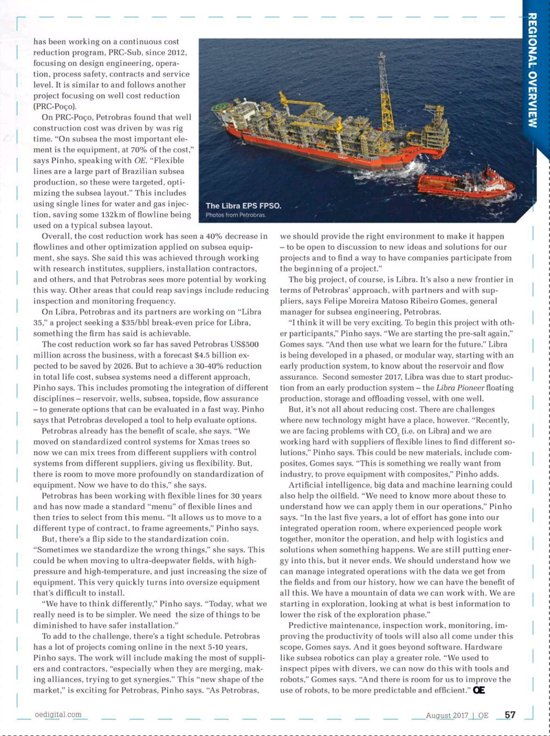 Offshore Engineer Magazine, page 55,  Aug 2017