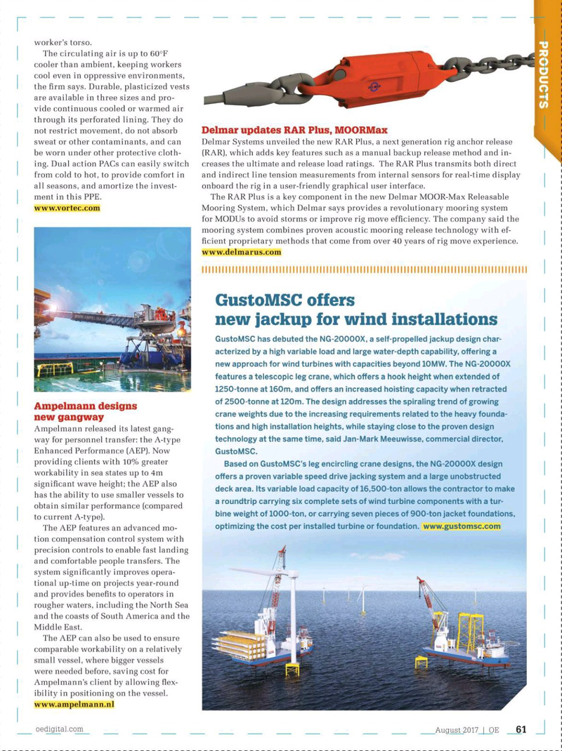 Offshore Engineer Magazine, page 59,  Aug 2017