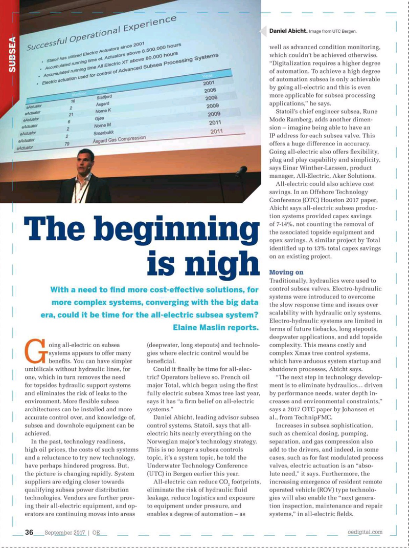 Offshore Engineer Magazine, page 34,  Sep 2017