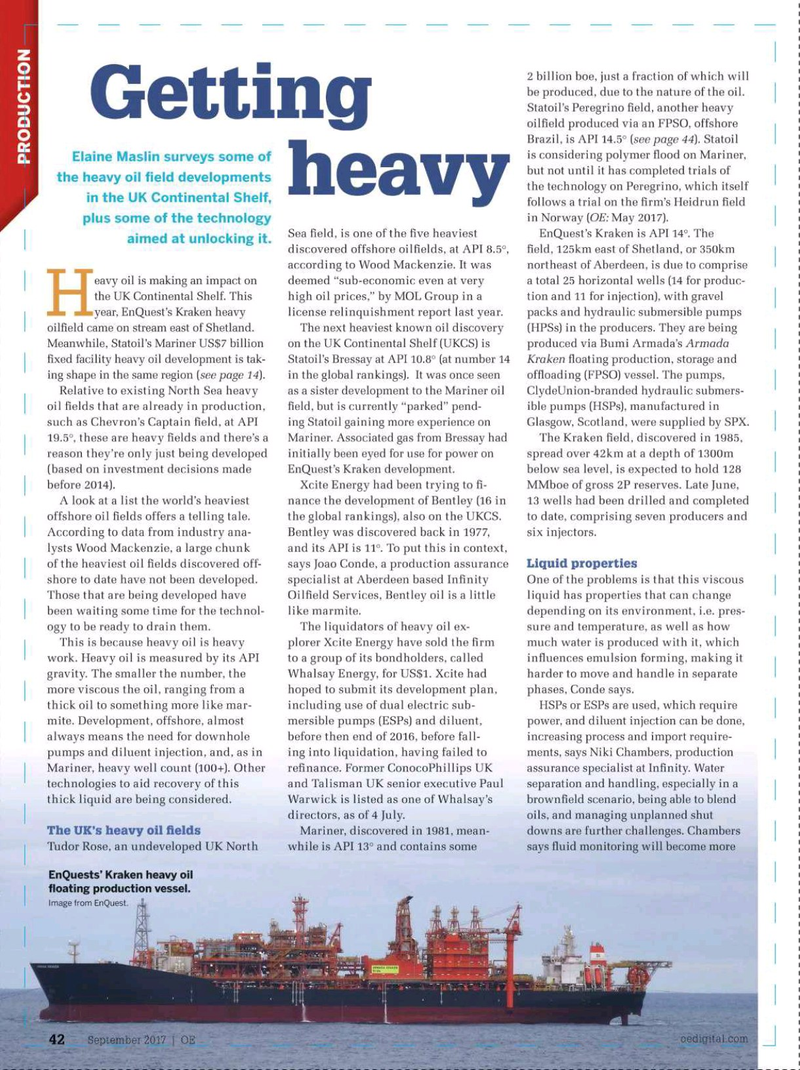 Offshore Engineer Magazine, page 40,  Sep 2017