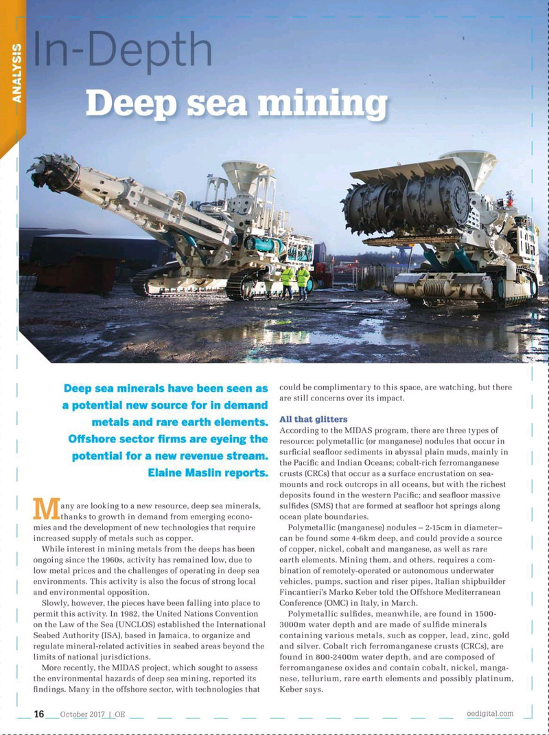 Offshore Engineer Magazine, page 14,  Oct 2017
