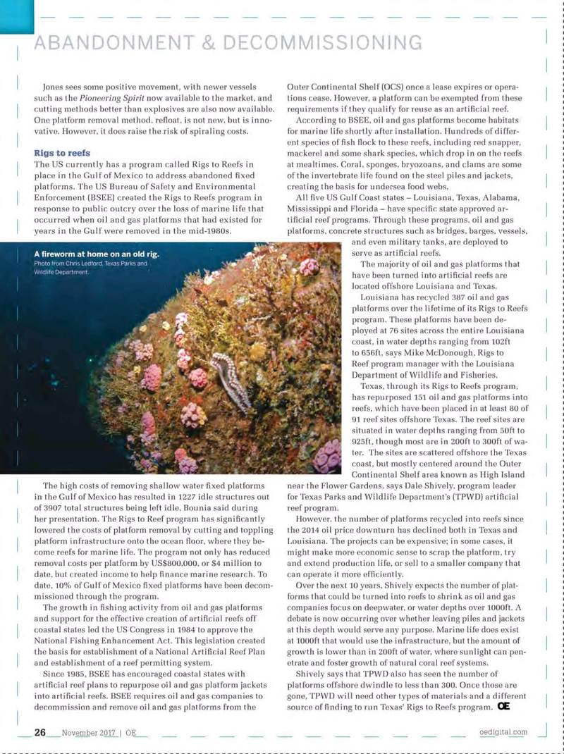 Offshore Engineer Magazine, page 24,  Nov 2017