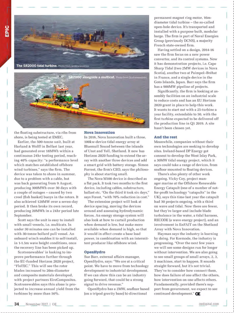 Offshore Engineer Magazine, page 32,  Nov 2017