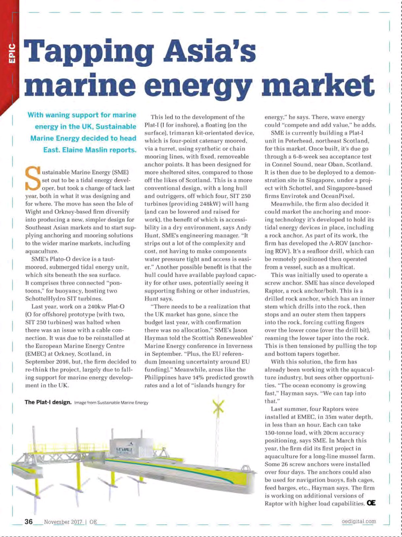 Offshore Engineer Magazine, page 34,  Nov 2017
