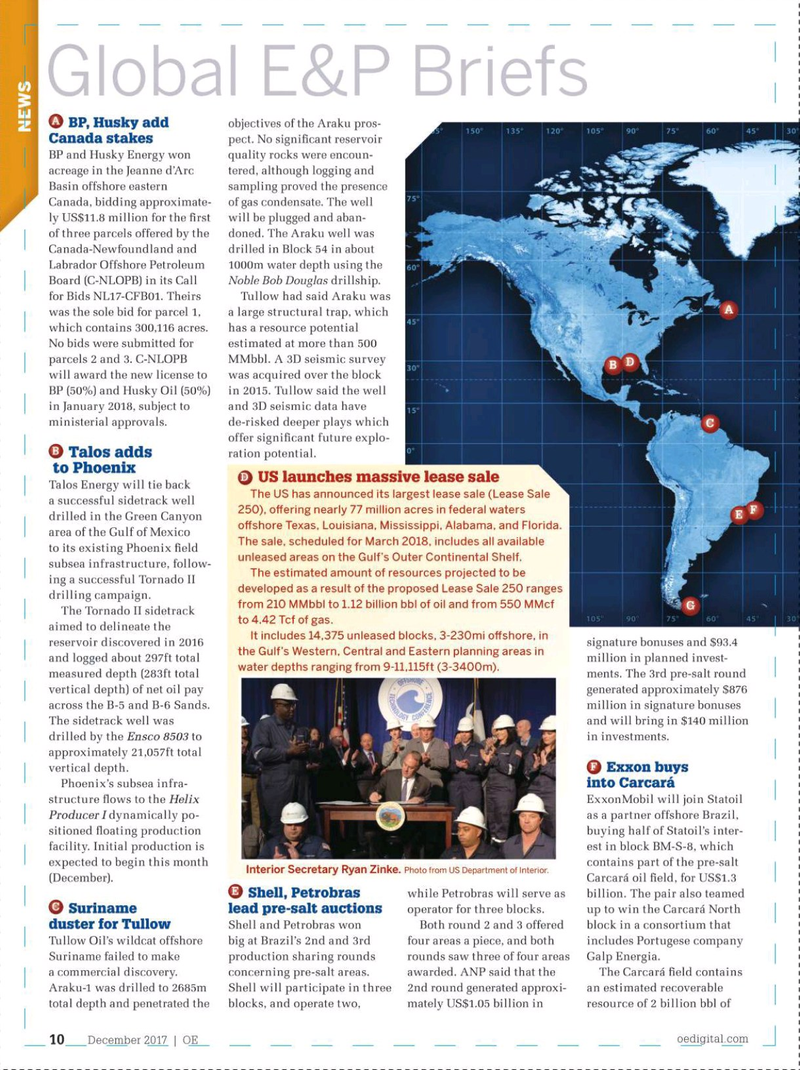 Offshore Engineer Magazine, page 8,  Dec 2017