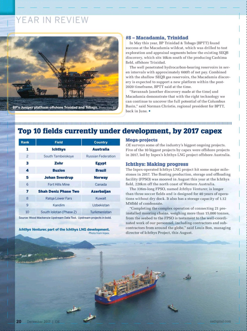 Offshore Engineer Magazine, page 18,  Dec 2017