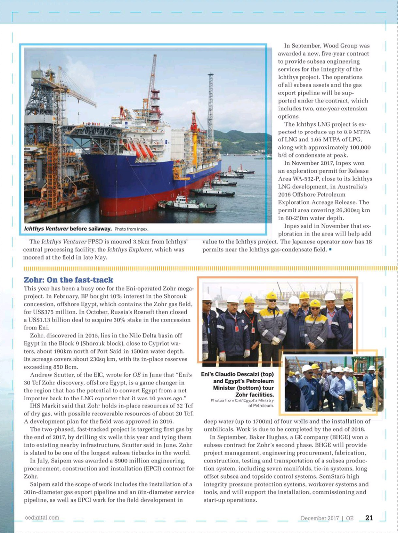 Offshore Engineer Magazine, page 19,  Dec 2017