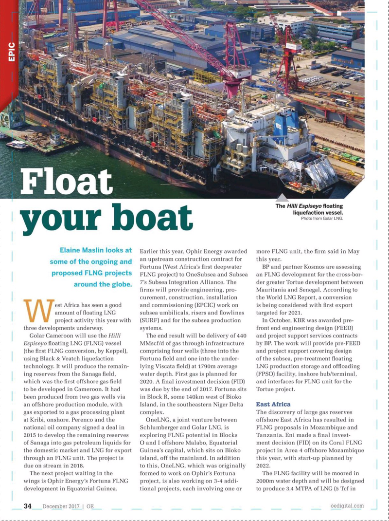 Offshore Engineer Magazine, page 32,  Dec 2017