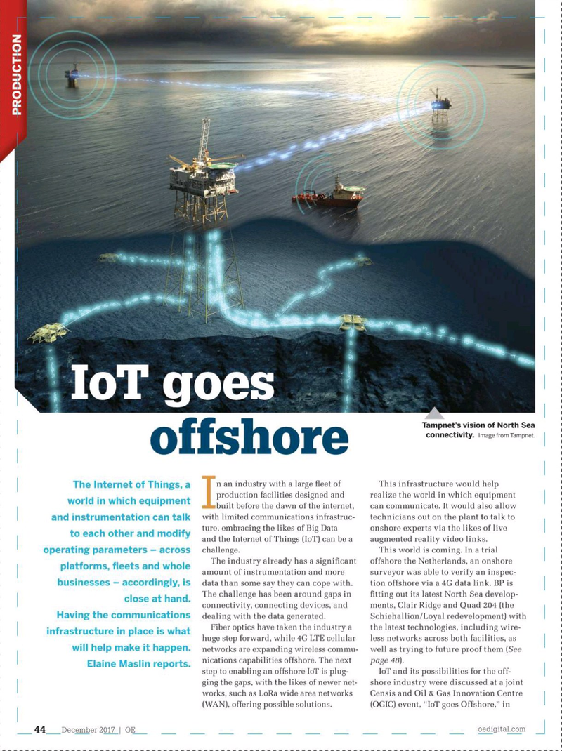 Offshore Engineer Magazine, page 42,  Dec 2017