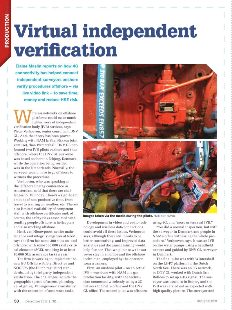 Offshore Engineer Magazine, page 48,  Dec 2017