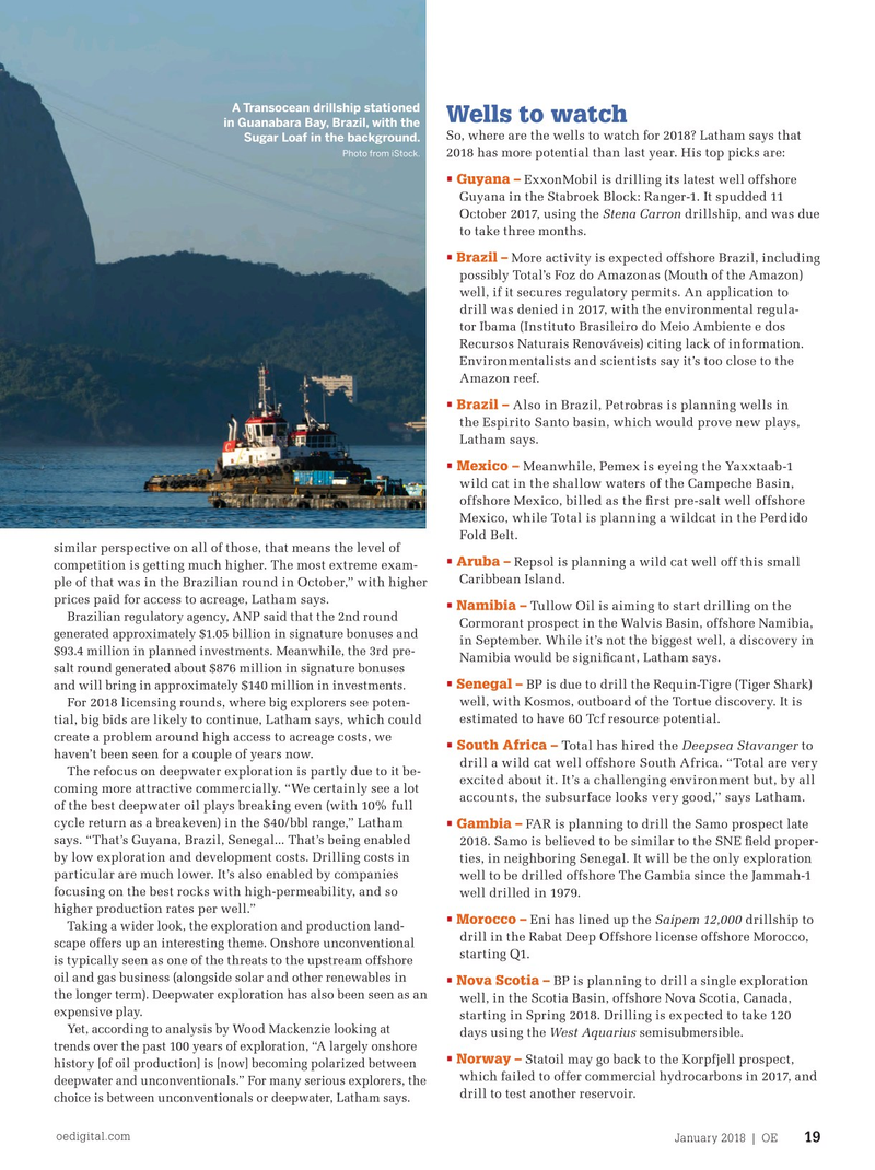 Offshore Engineer Magazine, page 17,  Jan 2018