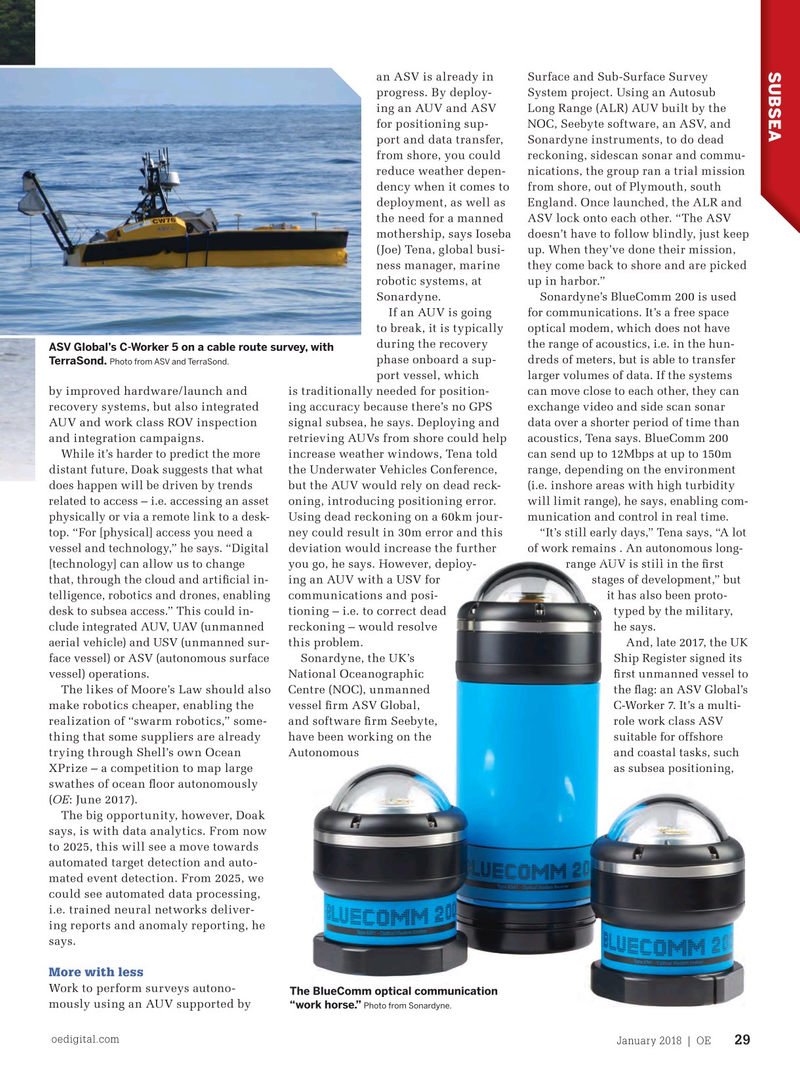 Offshore Engineer Magazine, page 27,  Jan 2018