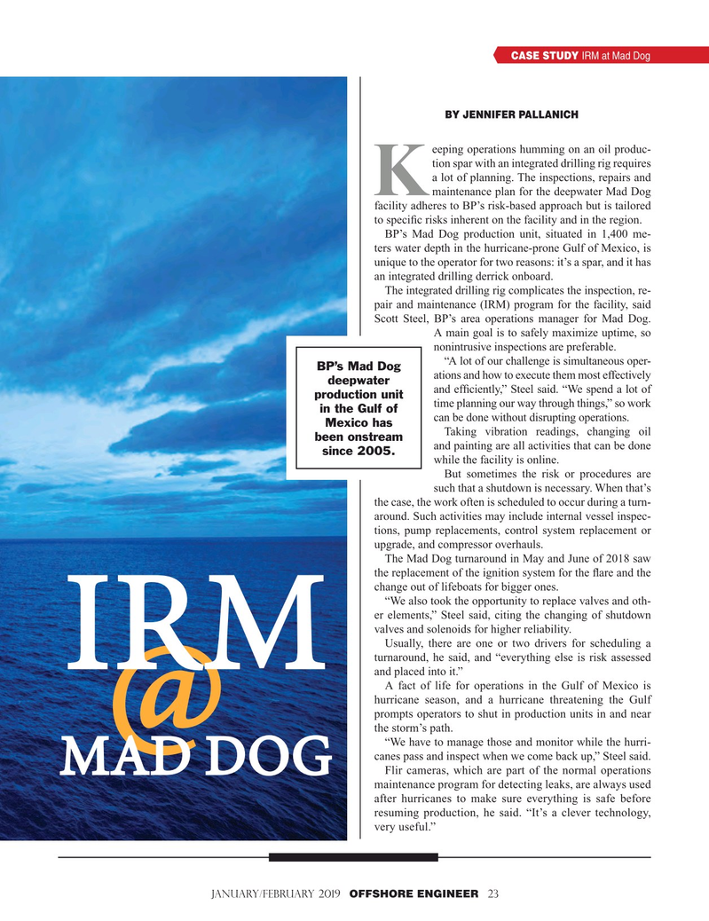 Offshore Engineer Magazine, page 23,  Jan 2019