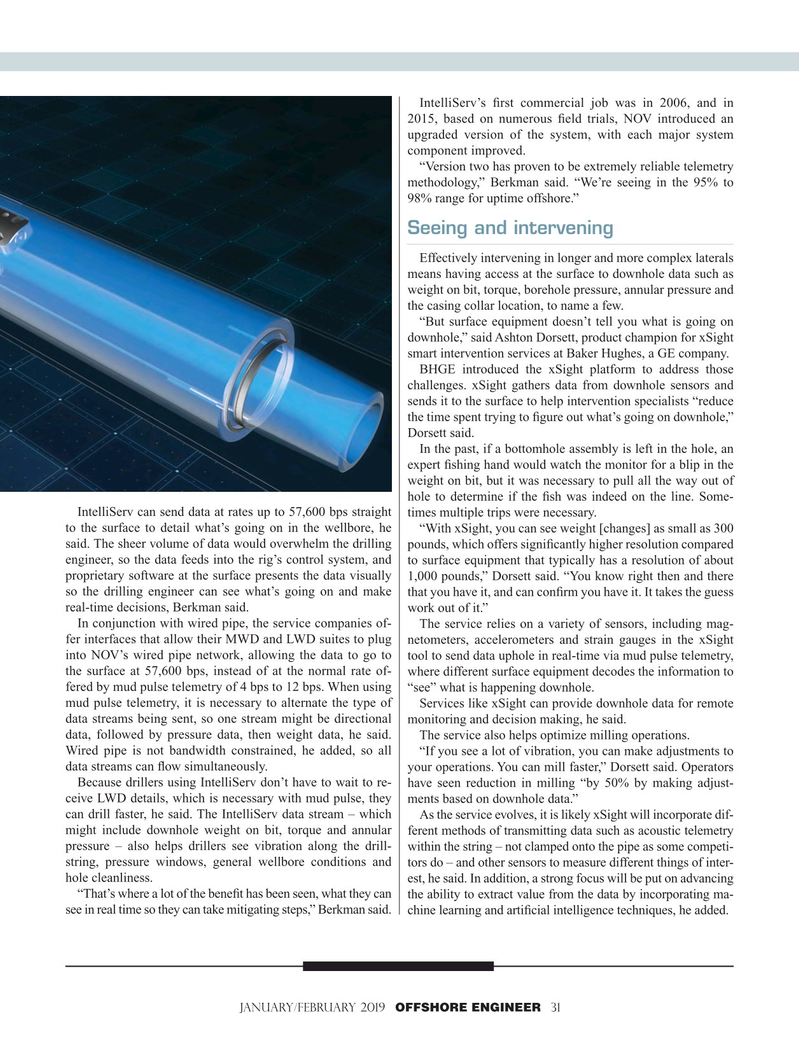 Offshore Engineer Magazine, page 31,  Jan 2019