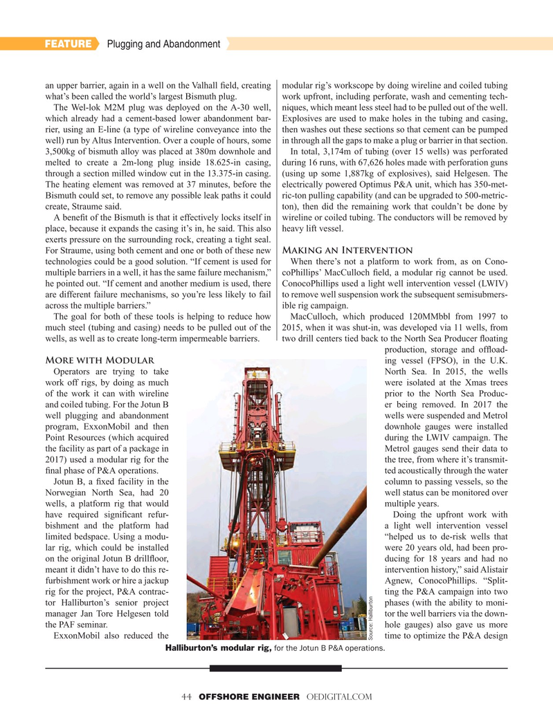 Offshore Engineer Magazine, page 44,  Jan 2019