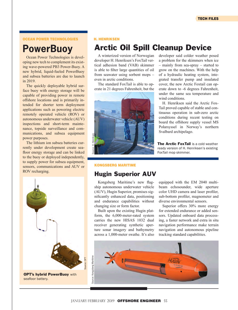 Offshore Engineer Magazine, page 55,  Jan 2019