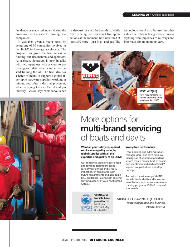 Offshore Engineer Magazine, page 11,  Mar 2019