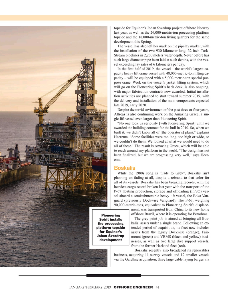 Offshore Engineer Magazine, page 41,  Mar 2019