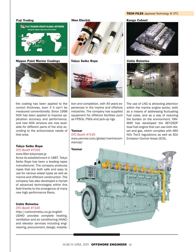 Offshore Engineer Magazine, page 61,  Mar 2019