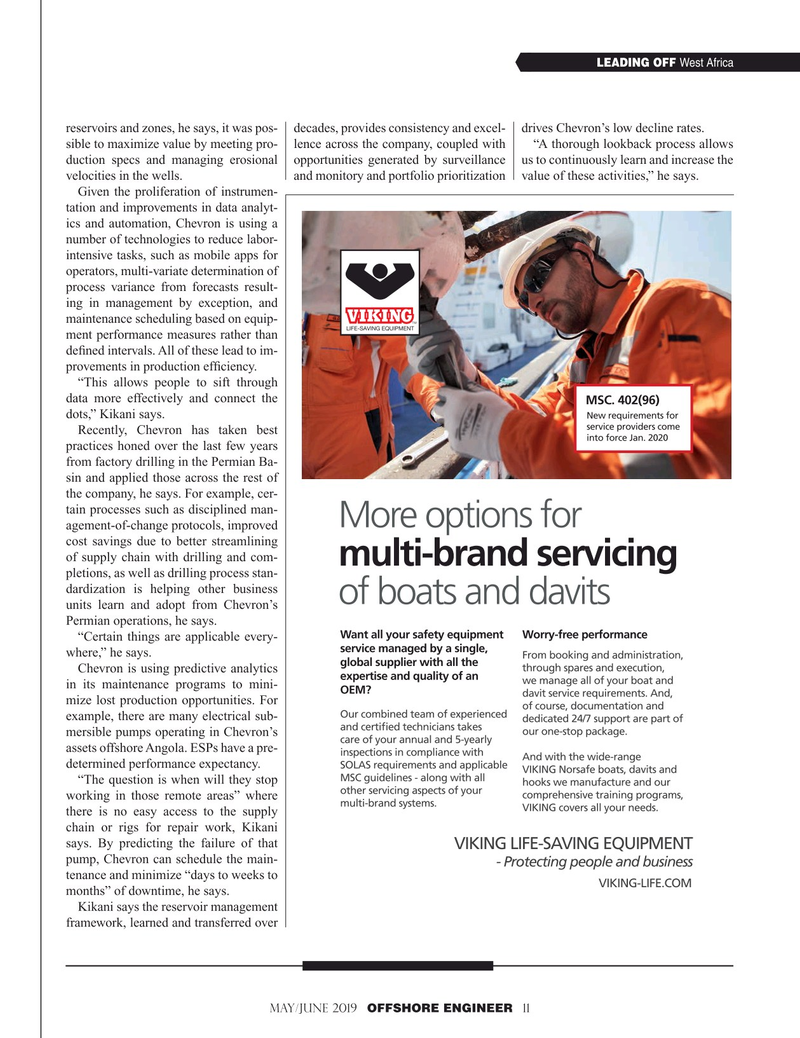 Offshore Engineer Magazine, page 11,  May 2019