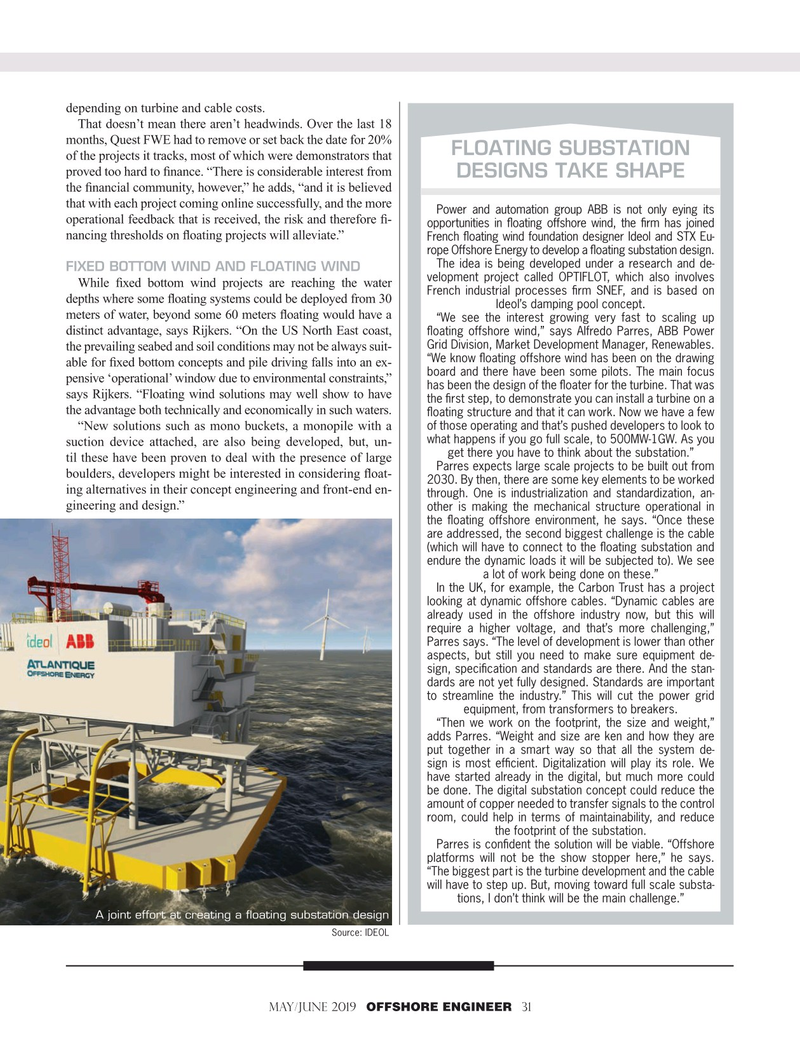 Offshore Engineer Magazine, page 31,  May 2019