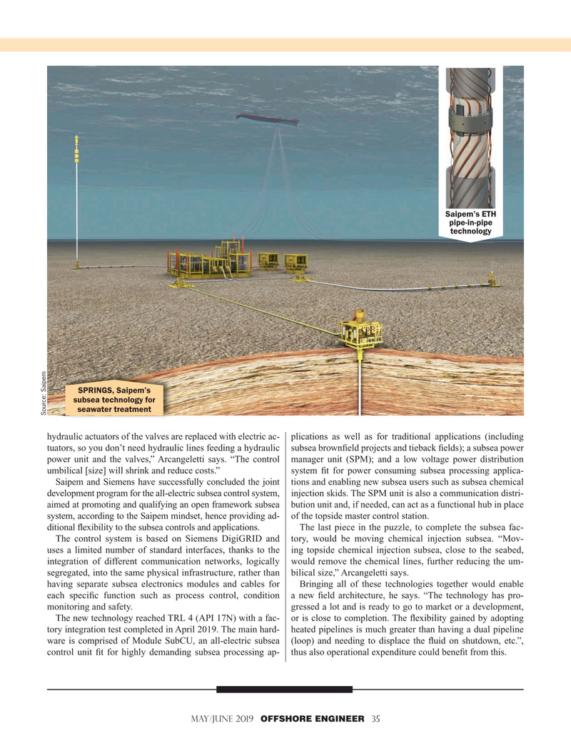 Offshore Engineer Magazine, page 35,  May 2019