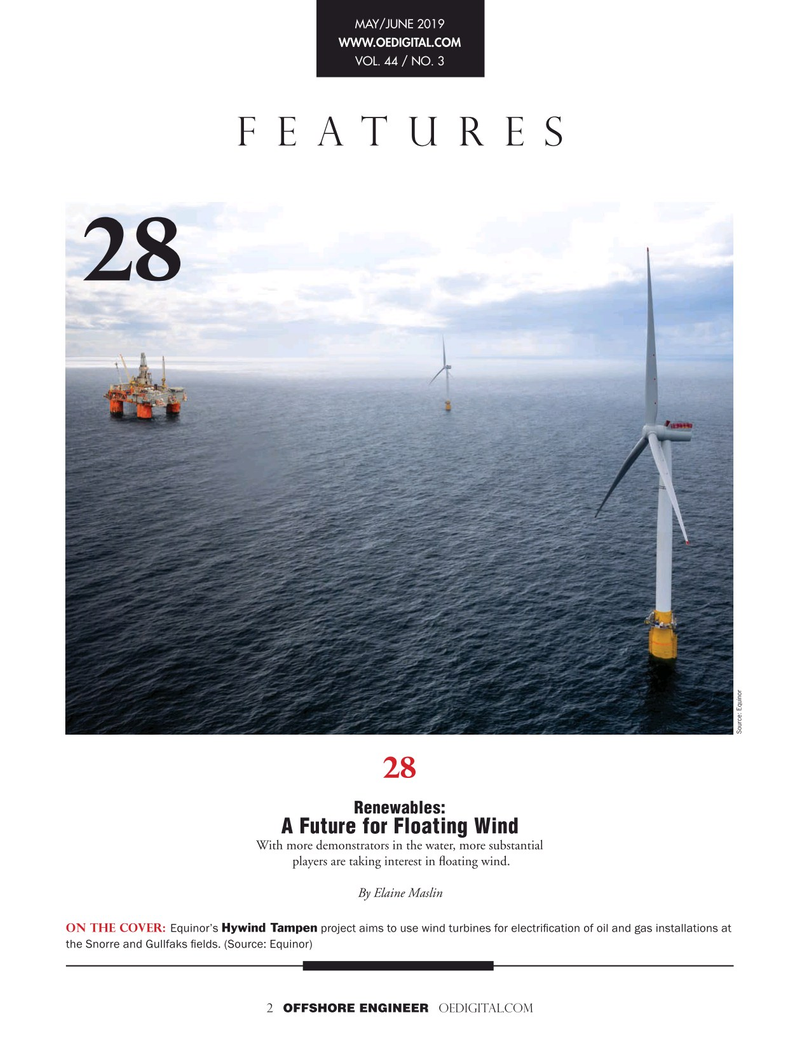 Offshore Engineer Magazine, page 2,  May 2019