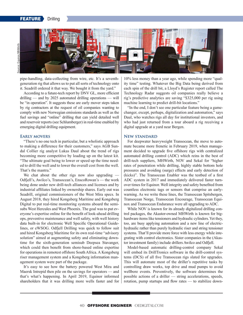 Offshore Engineer Magazine, page 40,  May 2019