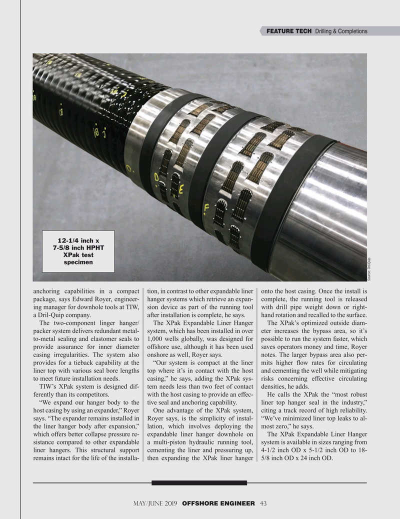 Offshore Engineer Magazine, page 43,  May 2019