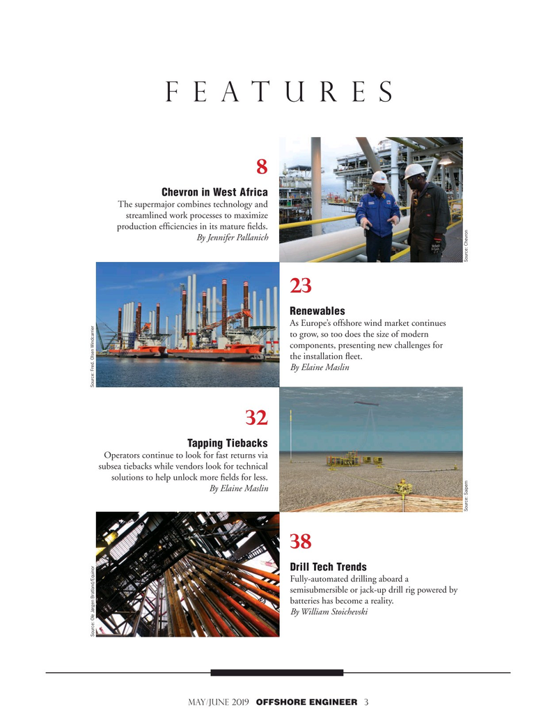 Offshore Engineer Magazine, page 3,  May 2019