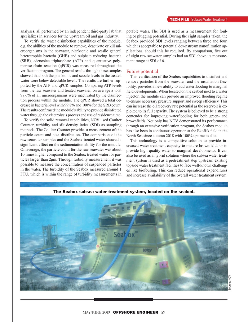 Offshore Engineer Magazine, page 59,  May 2019