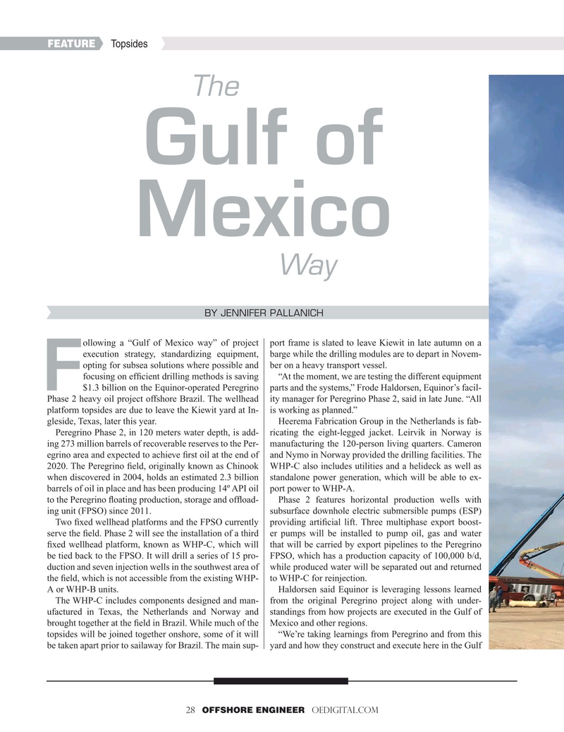Offshore Engineer Magazine, page 28,  Jul 2019