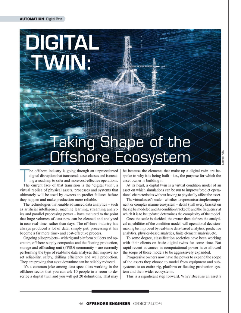 Offshore Engineer Magazine, page 46,  Jul 2019