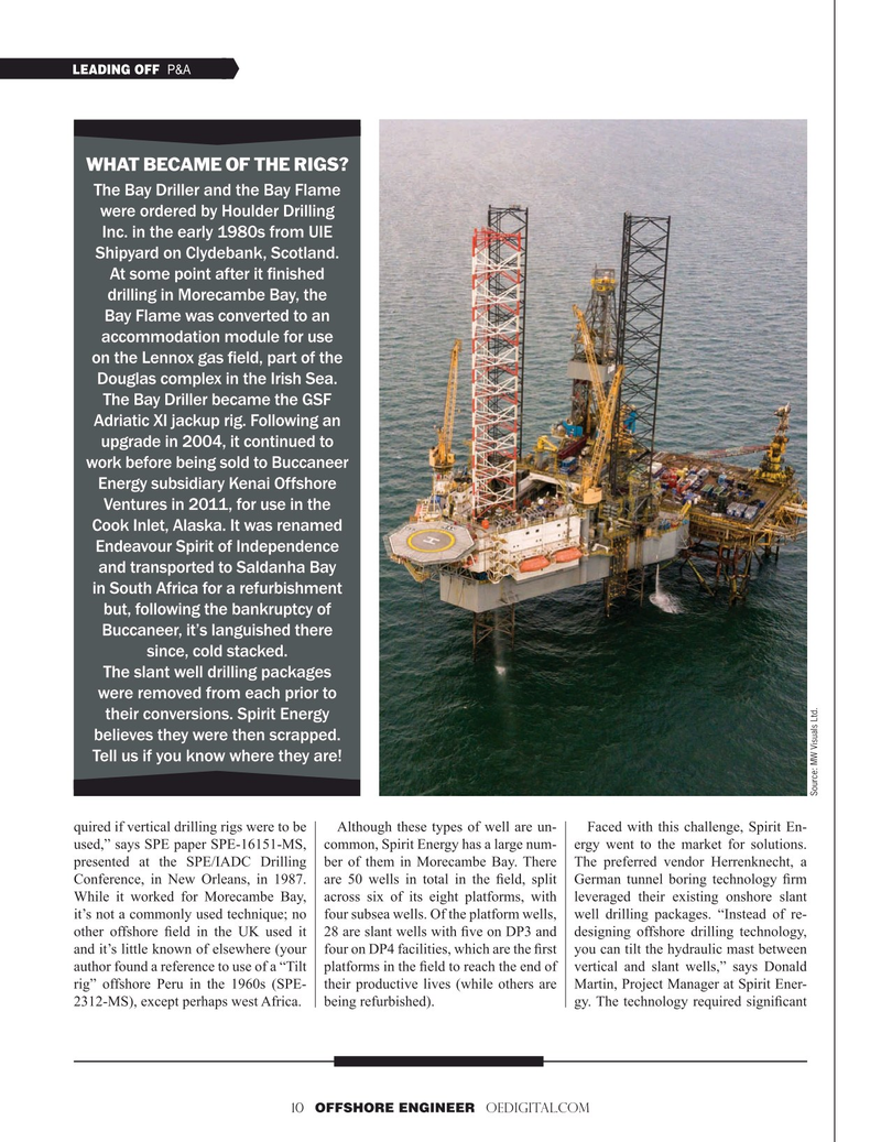 Offshore Engineer Magazine, page 10,  Sep 2019