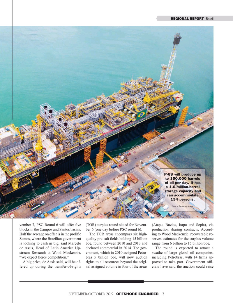 Offshore Engineer Magazine, page 13,  Sep 2019