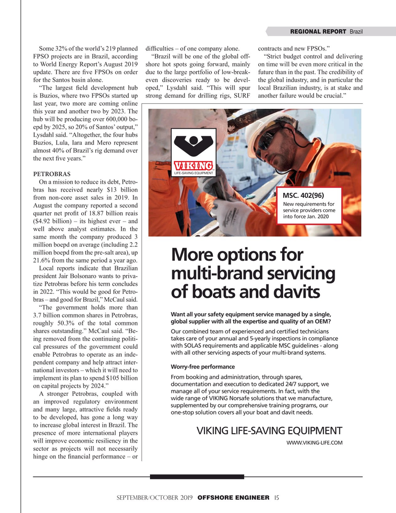Offshore Engineer Magazine, page 15,  Sep 2019