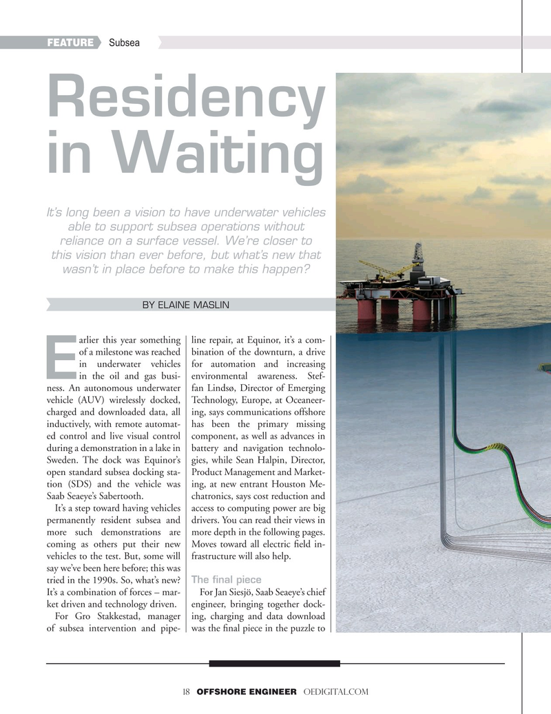 Offshore Engineer Magazine, page 18,  Sep 2019