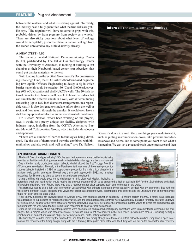 Offshore Engineer Magazine, page 42,  Sep 2019