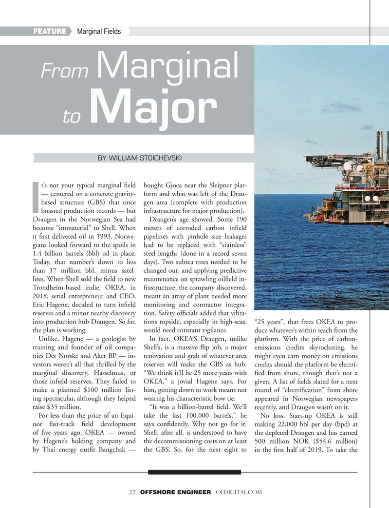 Offshore Engineer Magazine, page 22,  Nov 2019