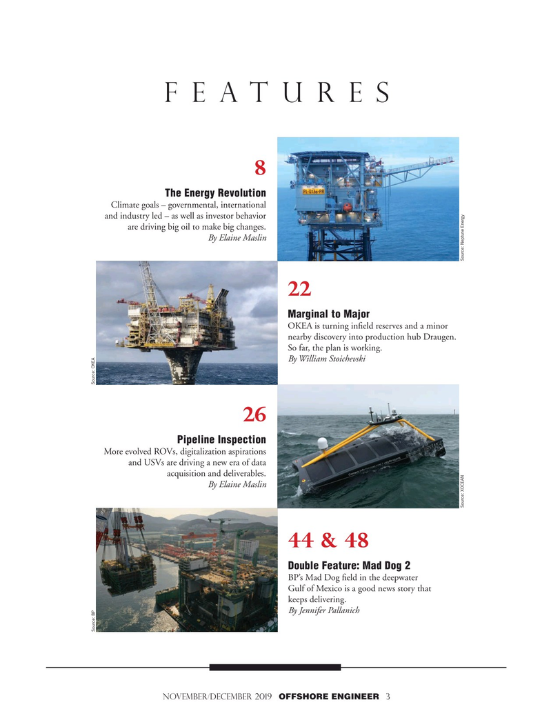 Offshore Engineer Magazine, page 3,  Nov 2019