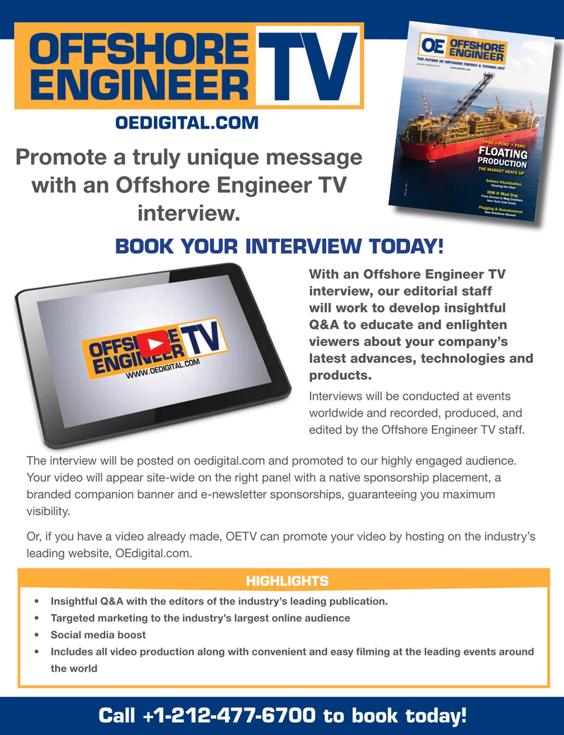 Offshore Engineer Magazine, page 61,  Nov 2019
