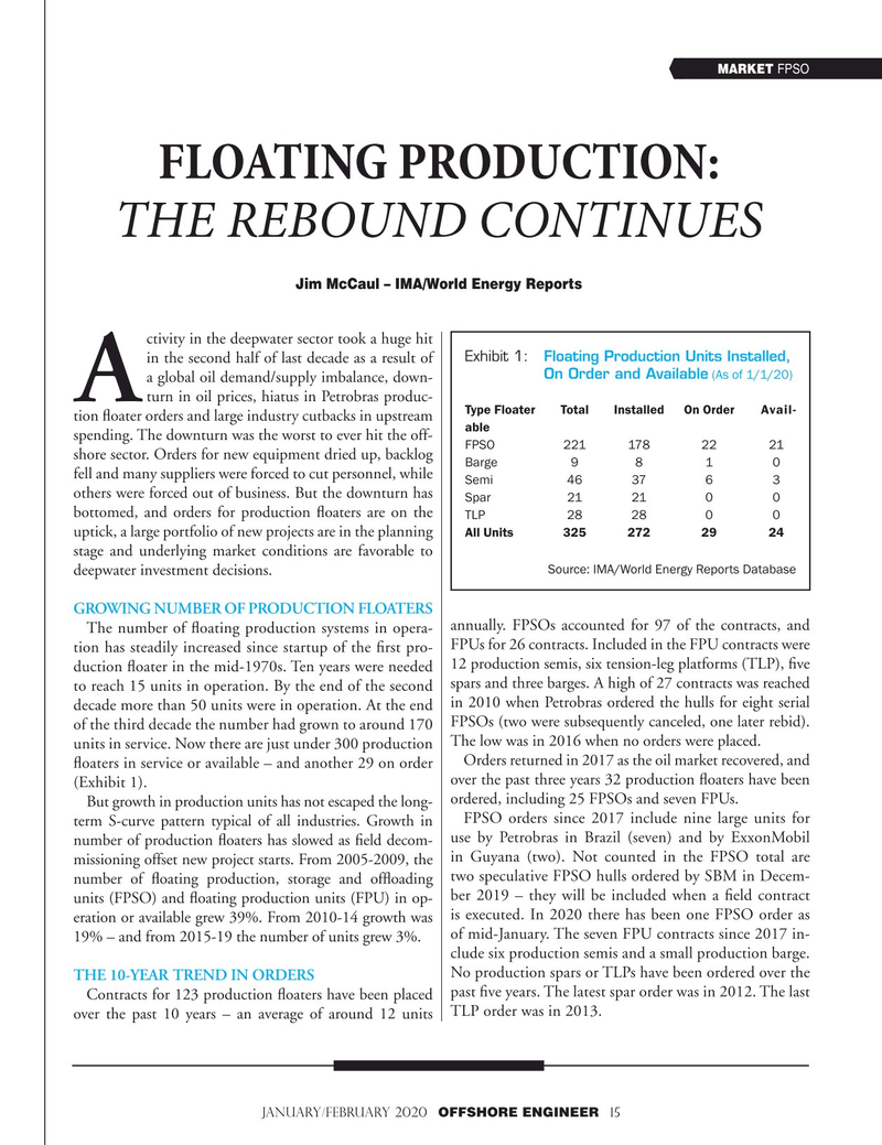 Offshore Engineer Magazine, page 15,  Jan 2020