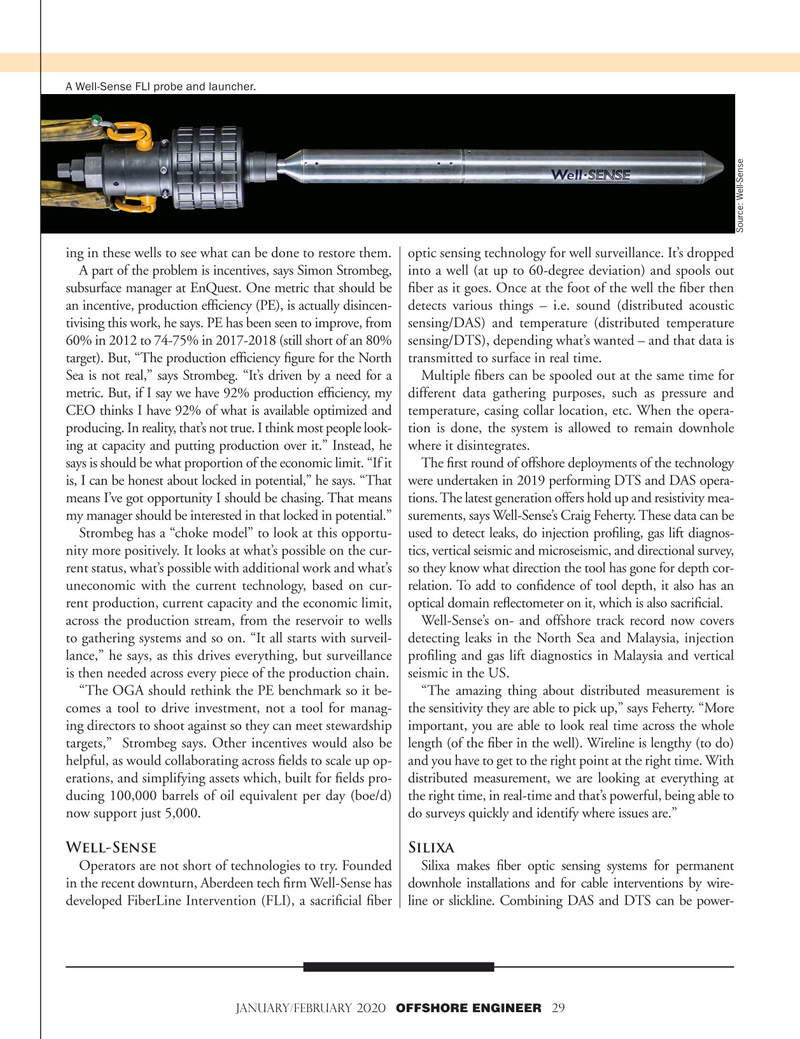 Offshore Engineer Magazine, page 29,  Jan 2020