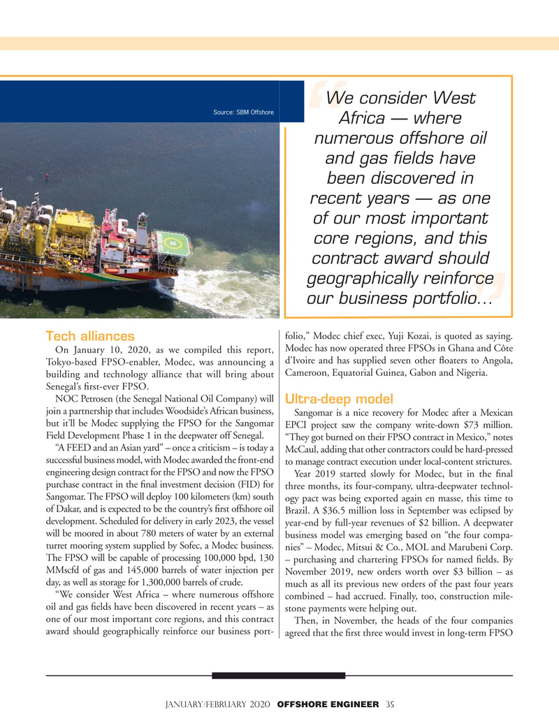 Offshore Engineer Magazine, page 35,  Jan 2020