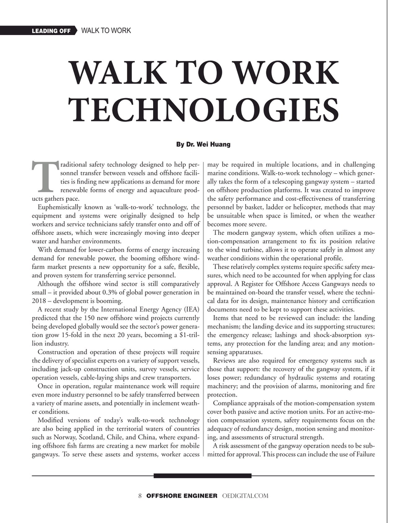 Offshore Engineer Magazine, page 8,  May 2020