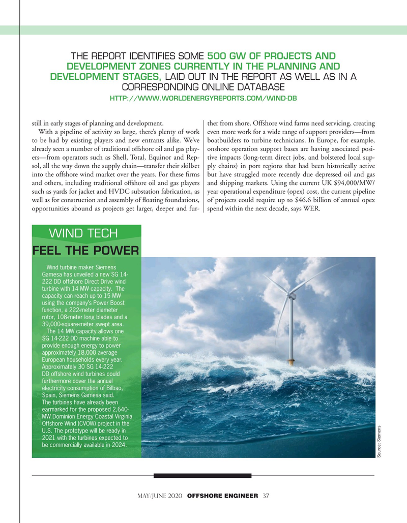 Offshore Engineer Magazine, page 37,  May 2020