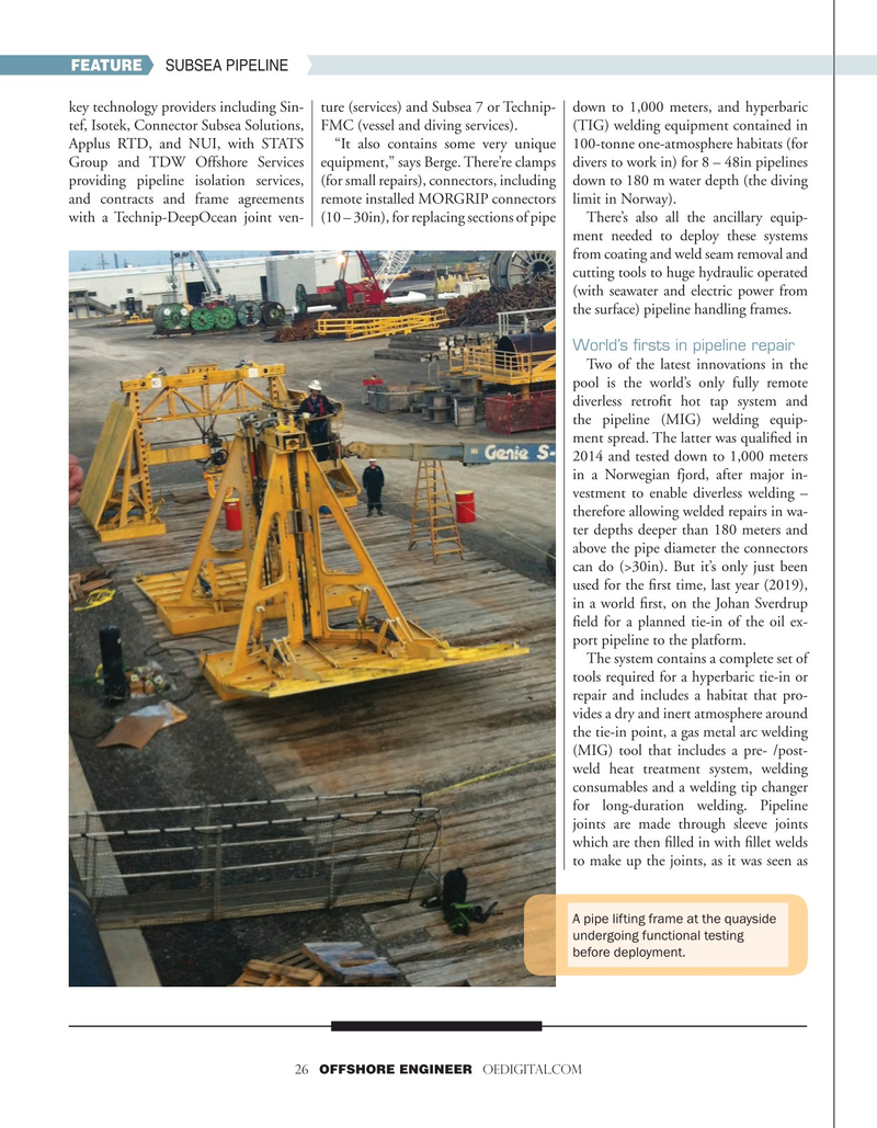 Offshore Engineer Magazine, page 26,  Sep 2020