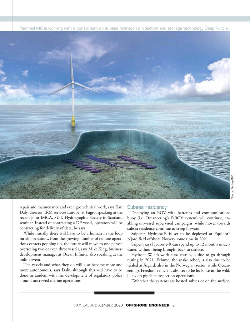 Offshore Engineer Magazine, page 21,  Nov 2020