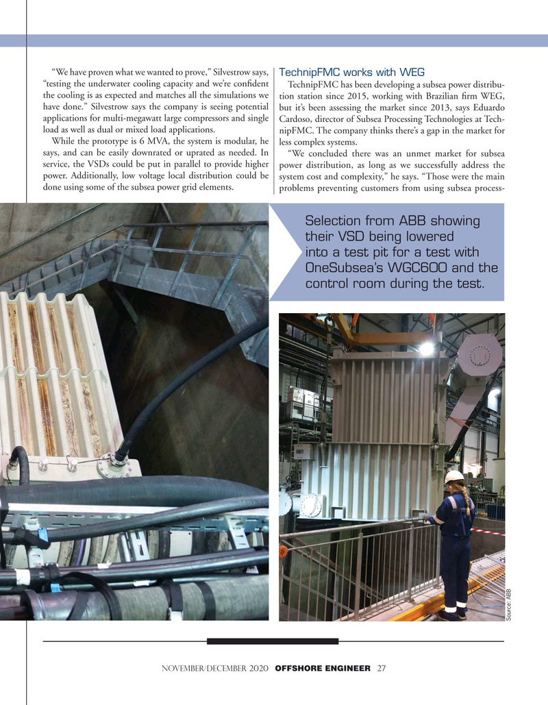 Offshore Engineer Magazine, page 27,  Nov 2020